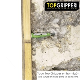 Cubo Tacos Topgripper Bimaterial Con Tornillos Diámetro 8 mm. 100 Piezas Taco Anclaje Universal, Taco Hormigón, Taco Pladur