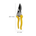 Tijera Podar 1 Mano Japonesa Akagi T-8S 220 mm. Mangos Aluminio Endurecido, Hoja Recubierta PTFE