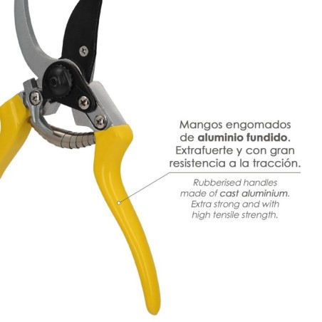 Tijera Podar 1 Mano Japonesa Akagi T-8S 220 mm. Mangos Aluminio Endurecido, Hoja Recubierta PTFE