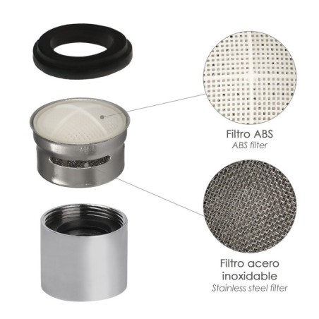 Atomizador Grifos / Monomando F22 (2 piezas) Filtro Aireador Grifo, Economizador de Agua, Difusor Grifo, Aireador Economizador