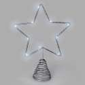 Guirnalda Adorno Luces Navidad Estrella Árbol Navidad Luz Blanco Frio. 10 Leds. Uso Interno protección IP20. 2 Baterías AA