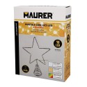 Guirnalda Adorno Luces Navidad Estrella Árbol Navidad Luz Blanco Frio. 10 Leds. Uso Interno protección IP20. 2 Baterías AA