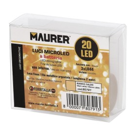 Luces Navidad Guirnalda Led con Tapón 20 Microled Blanco Cálido IP20. A Pilas 3 LR44 (Si Incluidas)