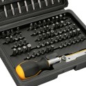 Juego Puntas con Destornillador 1/4" 99 piezas. Con Apartador. Cromo Vanadio, Kit Llave Combinada, Kit Carraca,
