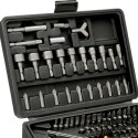 Juego Puntas con Destornillador 1/4 122 Pzs. Con Apadtador. Cromo Vanadio, Kit Llave Combinada, Kit Carraca,