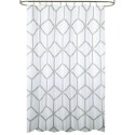Cortina Ducha Tela Geometría 180 x 200 cm. Cortina baño, Cortina Tela Impermeable Con Anillas
