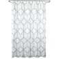 Cortina Ducha Tela Geometría 180 x 200 cm. Cortina baño, Cortina Tela Impermeable Con Anillas