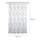 Cortina Ducha Tela Geometría 180 x 200 cm. Cortina baño, Cortina Tela Impermeable Con Anillas