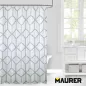 Cortina Ducha Tela Geometría 180 x 200 cm. Cortina baño, Cortina Tela Impermeable Con Anillas