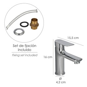 Monomando Lavabo "Hamburgo" Grifo Baño, Grifo Encimera, Grifo Cocina, Grifo Mezclador. Cartucho Cerámico Diámetro 35 mm.