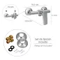 Monomando Ducha "Hamburgo" Grifo Baño, Grifo Encimera, Grifo Cocina, Grifo Mezclador. Cartucho Cerámico Diámetro 35 mm. Monomando Ducha "Hamburgo" Grifo Baño, Grifo Encimera, Grifo Cocina, Grifo Mezclador. Cartucho Cerámico Diámetro 35 mm.