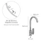 Monomando Fregadero Cocina "Hamburgo" Grifo Baño, Grifo Encimera, Grifo Cocina. Cartucho Cerámico Diámetro 35 mm. Monomando Fregadero Cocina "Hamburgo" Grifo Baño, Grifo Encimera, Grifo Cocina. Cartucho Cerámico Diámetro 35 mm.
