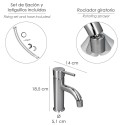 Monomando Bidé "Dresde" Grifo Baño, Grifo Encimera, Grifo Cocina, Grifo Mezclador. Cartucho Cerámico Diámetro 35 mm.