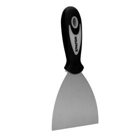 Espátula Acero Inoxidable Ancho 60 mm. Con Mango de Goma Ergonómico, Espátula Pintor, Espátula Masilla, Paletina, Paleta Rascar