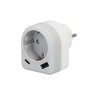 Enchufe / Adaptador Schuko Con 2 Tomas, USB A / C. Potencia Máxima 3680 W. Cargador Móviles, Cargador 2 Tomas