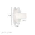 Disco Plástico Compacto Para Persianas. Rodamiento 120x40 mm. Para cintas hasta 20 mm.