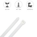 Brida Nylon 100%. Color Blanco / Natural 9,0 x 780 mm. 100 Piezas. Abrazadera Plástico, Organizador Cables, Alta Resistencia