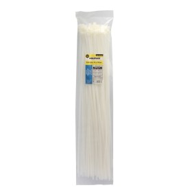Brida Nylon 100%. Color Blanco / Natural 9,0 x 780 mm. 100 Piezas. Abrazadera Plástico, Organizador Cables, Alta Resistencia