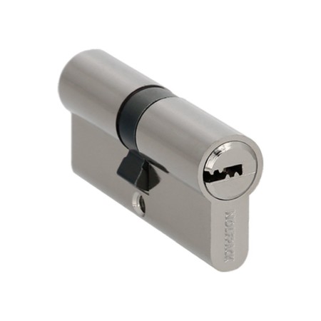 Cilindro Seguridad 30x30 mm. Leva Larga niquelado Con 5 llaves