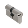 Cilindro Seguridad 30x30 mm. Leva Larga niquelado Con 5 llaves