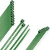 Brida Nylon 100%. Color Verde 2,5 x 100 mm. Bolsa 100 Unidades. Abrazadera Plástico, Organizador Cables, Alta Resistencia