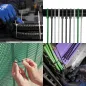 Brida Nylon 100%. Color Verde 2,5 x 100 mm. Bolsa 100 Unidades. Abrazadera Plástico, Organizador Cables, Alta Resistencia