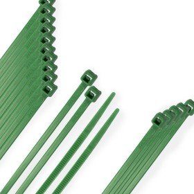 Brida Nylon 100%. Color Verde 4,6 x 390 mm. Bolsa 100 Unidades. Bridas Nylon 100% Verde 4,6x390 mm. (Bolsa 100 Unidades)