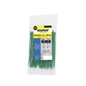 Brida Nylon 100%. Color Verde 4,6 x 390 mm. Bolsa 100 Unidades. Bridas Nylon 100% Verde 4,6x390 mm. (Bolsa 100 Unidades)