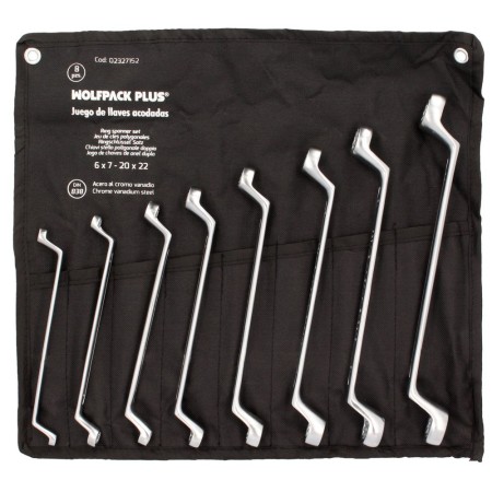 Juego Llaves Acodadas WOLFPACK Plus 8 Piezas