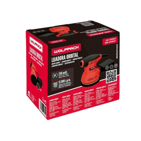Lijadora WOLFPACK Orbital 240 Watt. Lijadora Multifunción. Decapado, Lijado, Eliminar Oxido, Disco Diámetro 125 mm.