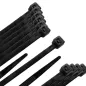 Brida Nylon 100%. Color Negro 2,5 x 160 mm. Bolsa 100 unidades. Abrazadera Plástico, Organizador Cables, Alta Resistencia