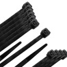 Brida Nylon 100%. Color Negro 2,5 x 160 mm. Bolsa 100 unidades. Abrazadera Plástico, Organizador Cables, Alta Resistencia