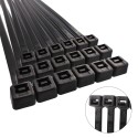 Brida Nylon 100%. Color Negro 2,5 x 160 mm. Bolsa 100 unidades. Abrazadera Plástico, Organizador Cables, Alta Resistencia