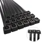 Brida Nylon 100%. Color Negro 2,5 x 160 mm. Bolsa 100 unidades. Abrazadera Plástico, Organizador Cables, Alta Resistencia