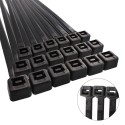 Brida Nylon 100%. Color Negro 3,5 x 140 mm. Bolsa 100 unidades. Abrazadera Plástico, Organizador Cables, Alta Resistencia
