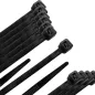 Brida Nylon 100%. Color Negro 4,5 x 360 mm. Bolsa 100 unidades. Abrazadera Plástico, Organizador Cables, Alta Resistencia