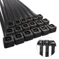 Brida Nylon 100%. Color Negro 4,5 x 360 mm. Bolsa 100 unidades. Abrazadera Plástico, Organizador Cables, Alta Resistencia