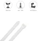Brida Nylon 100%. Color Blanco / Natural 4,5 x 200 mm. 100 Piezas. Abrazadera Plástico, Organizador Cables, Alta Resistencia