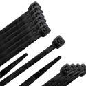 Brida Nylon 100%. Color Negro 3,5 x 280 mm. Bolsa 100 unidades. Abrazadera Plástico, Organizador Cables, Alta Resistencia