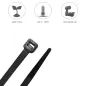 Brida Nylon 100%. Color Negro 3,6 x 370 mm. Bolsa 100 unidades. Abrazadera Plástico, Organizador Cables, Alta Resistencia Brida Nylon 100%. Color Negro 3,6 x 370 mm. Bolsa 100 unidades. Abrazadera Plástico, Organizador Cables, Alta Resistencia