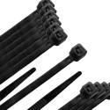 Brida Nylon 100%. Color Negro 7,5 x 360 mm. Bolsa 100 unidades. Abrazadera Plástico, Organizador Cables, Alta Resistencia