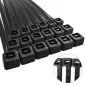 Brida Nylon 100%. Color Negro 7,5 x 360 mm. Bolsa 100 unidades. Abrazadera Plástico, Organizador Cables, Alta Resistencia Brida Nylon 100%. Color Negro 7,5 x 360 mm. Bolsa 100 unidades. Abrazadera Plástico, Organizador Cables, Alta Resistencia