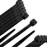 Brida Nylon 100%. Color Negro 7,5 x 450 mm. Bolsa 100 unidades. Abrazadera Plástico, Organizador Cables, Alta Resistencia