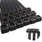 Brida Nylon 100%. Color Negro 9,0 x 780 mm. Bolsa 100 unidades. Abrazadera Plástico, Organizador Cables, Alta Resistencia