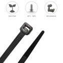 Brida Nylon 100%. Color Negro 9,0 x 780 mm. Bolsa 100 unidades. Abrazadera Plástico, Organizador Cables, Alta Resistencia