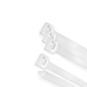 Brida Nylon 100%. Color Blanco / Natural 2,5 x 100 mm. 100 Piezas. Abrazadera Plástico, Organizador Cables, Alta Resistencia