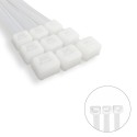 Brida Nylon 100%. Color Blanco / Natural 2,5 x 100 mm. 100 Piezas. Abrazadera Plástico, Organizador Cables, Alta Resistencia