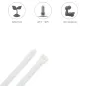 Brida Nylon 100%. Color Blanco / Natural 2,5 x 100 mm. 100 Piezas. Abrazadera Plástico, Organizador Cables, Alta Resistencia