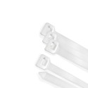 Brida Nylon 100%. Color Blanco / Natural 2,5 x 200 mm. 100 Piezas. Abrazadera Plástico, Organizador Cables, Alta Resistencia