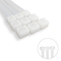 Brida Nylon 100%. Color Blanco / Natural 3,5 x 140 mm. 100 Piezas. Abrazadera Plástico, Organizador Cables, Alta Resistencia
